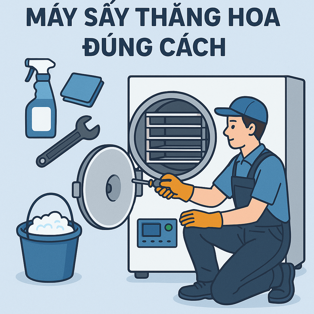 Bảo trì và vệ sinh máy sấy thăng hoa đúng cách