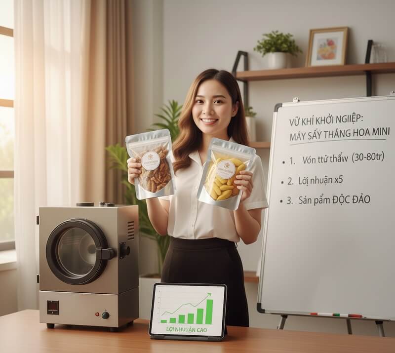 máy sấy thăng hoa mini là "vũ khí" khởi nghiệp lý tưởng?