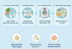 Sấy thăng hoa sữa mẹ: Giải pháp lưu trữ dinh dưỡng hiện đại